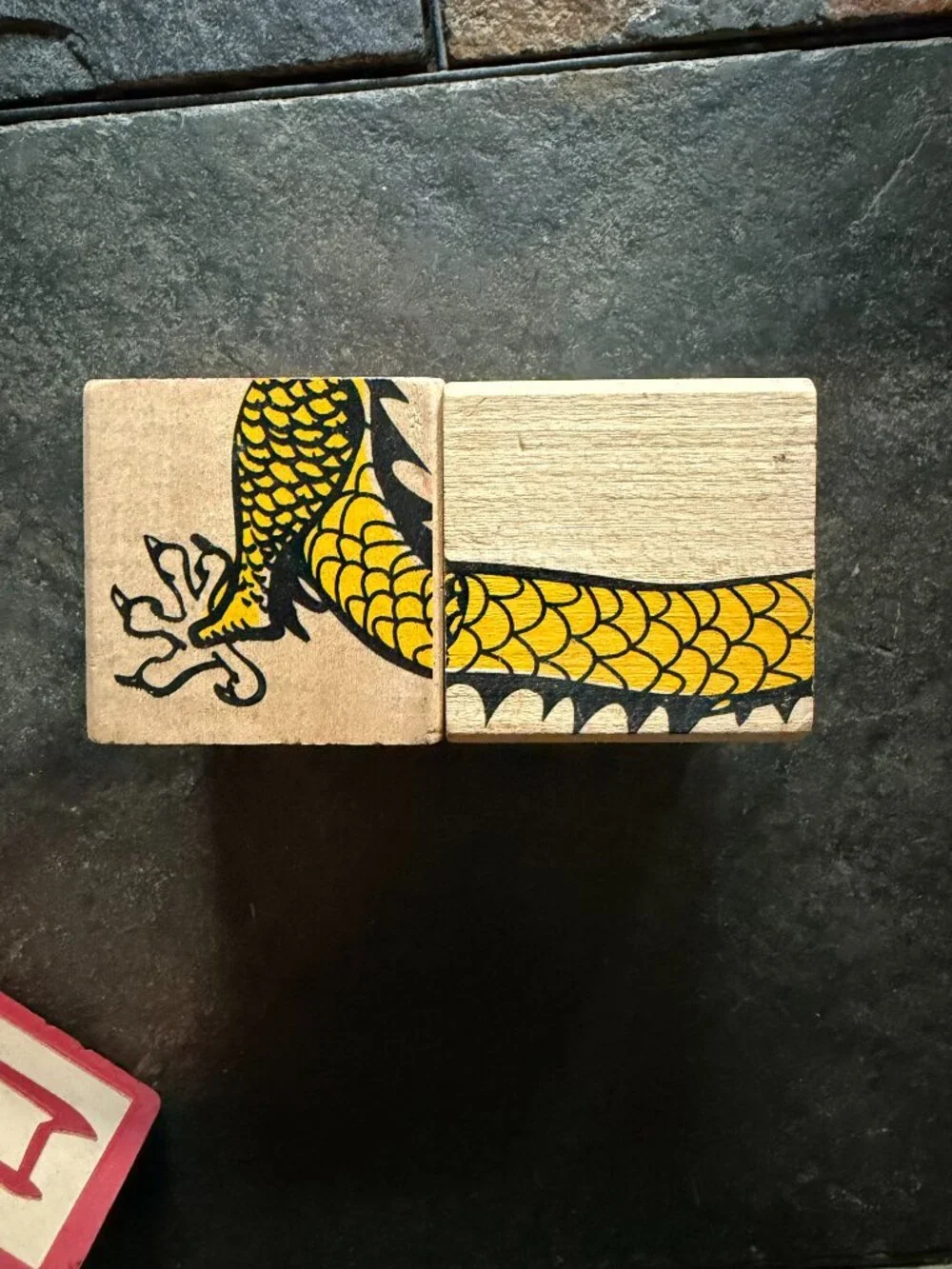 Vintage Uncle Goose Chinese Mandarin language wooden blocks - partial lot of 20